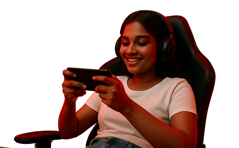 Smiling young woman enjoying Wi-Fi calling on her phone